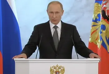 Президент России выступил с Посланием Совету Федерации