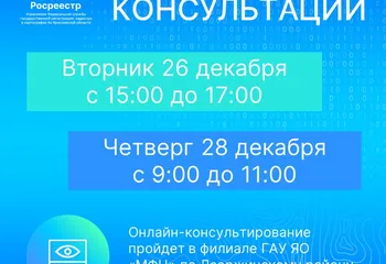Онлайн-консультации Ярославского Росреестра в Дзержинском МФЦ 26 и 28 декабря