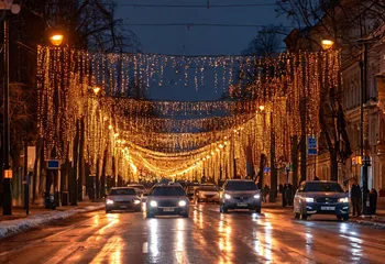Московский проспект в огнях: новогоднее чудо на время сузит проезжую часть!