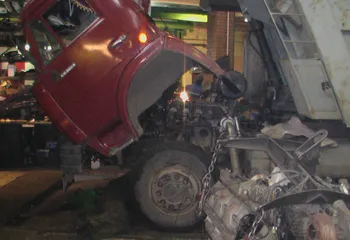 Снятие и постановка двигателя КамАЗ, МАЗ (ЕВРО-3)