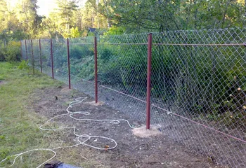 УСТАНОВКА ЗАБОРА ИЗ СЕТКИ  РАБИЦЫ