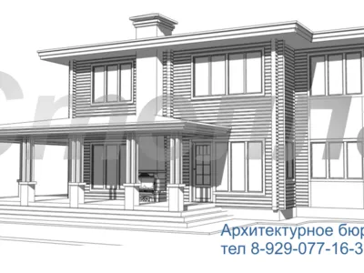 Строительство дома из бруса по проекту "Валерия"