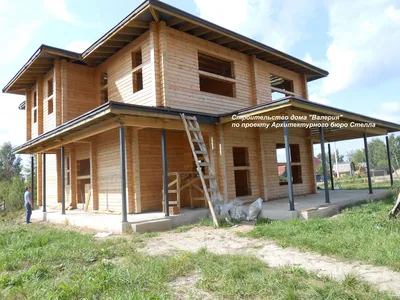 Строительство дома из бруса по проекту "Валерия"
