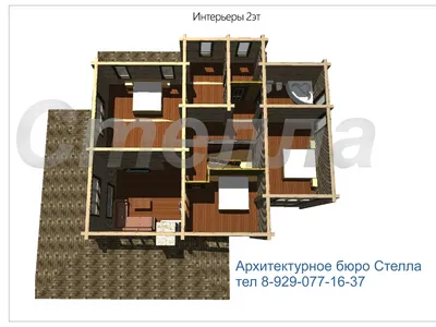 Строительство дома из бруса по проекту "Валерия"