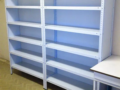 Стеллажи металлические СТФ до 125 кг. на полку с боковыми и задними стенками