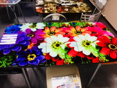 Столы с фотопечатью разных размеров