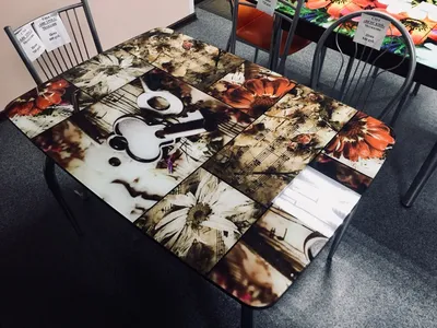 Столы с фотопечатью разных размеров