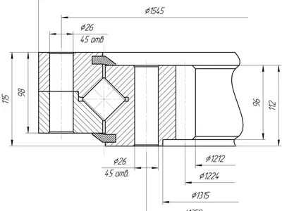 Опорно-поворотное устройство (ОПУ 1600) ОП-1600.2.2.14.2.Р.У1