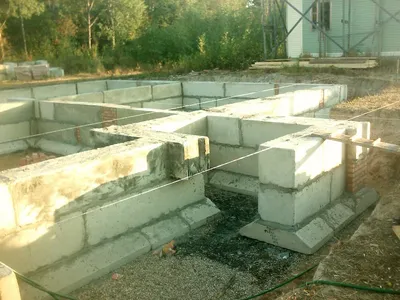 ФУНДАМЕНТ ИЗ БЛОКОВ ФБС